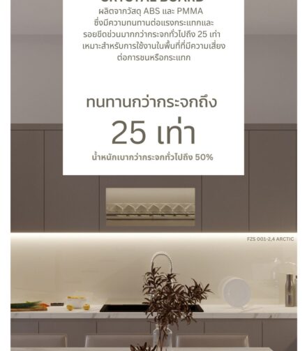 เหตุผลที่ลูกค้าควรเลือกวัสดุปิดผิว Crystal Board จากแบรนด์ First sheet!!